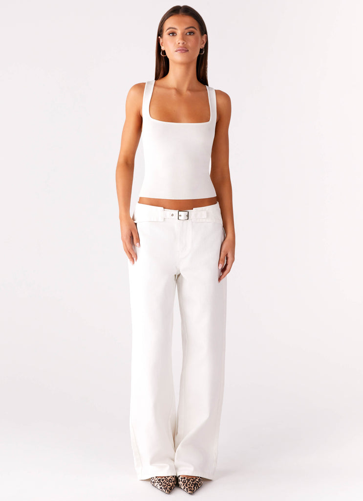Texas Low Rise Jeans - White