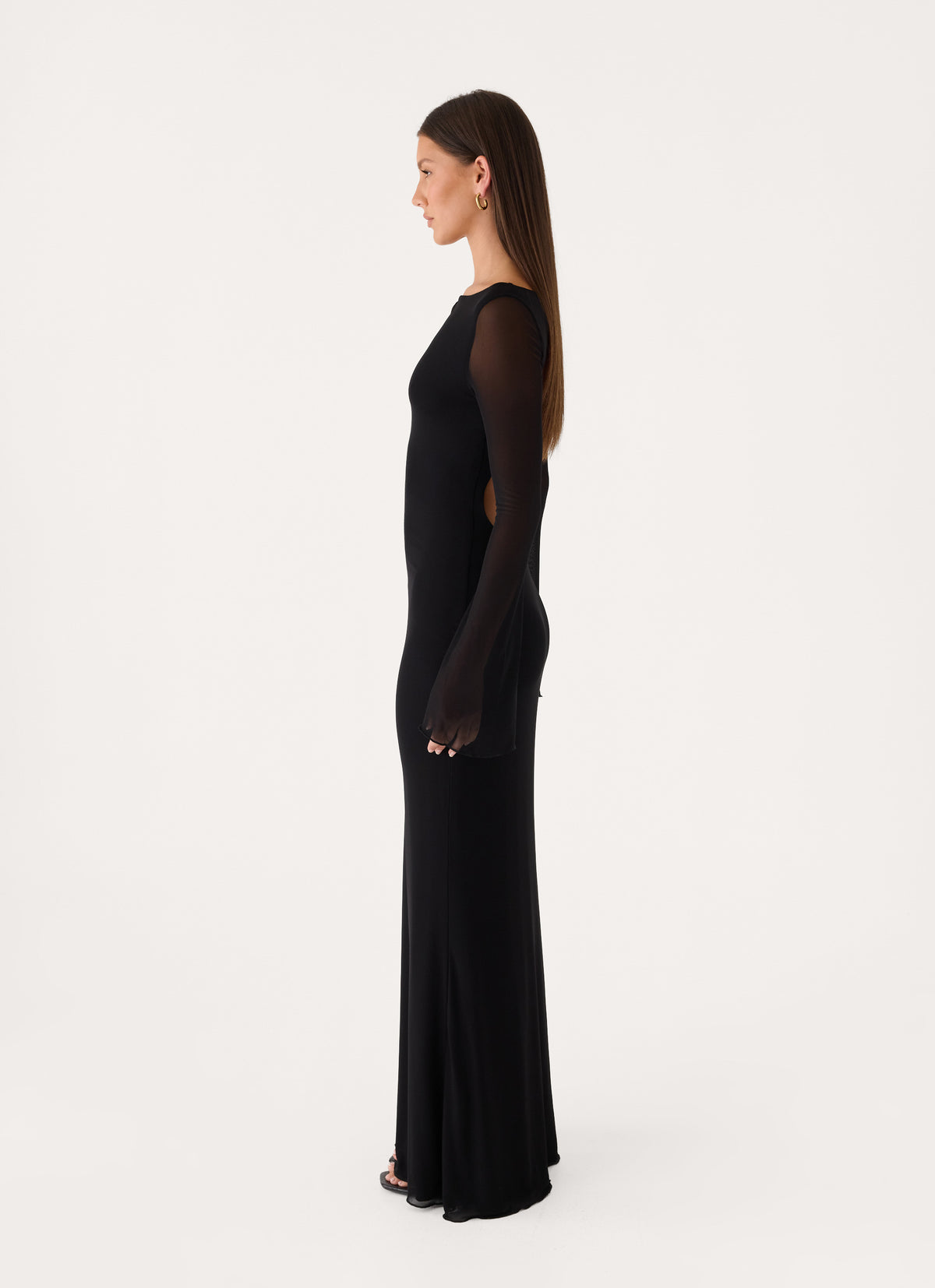 The After Party Backless Maxi Dress - Black