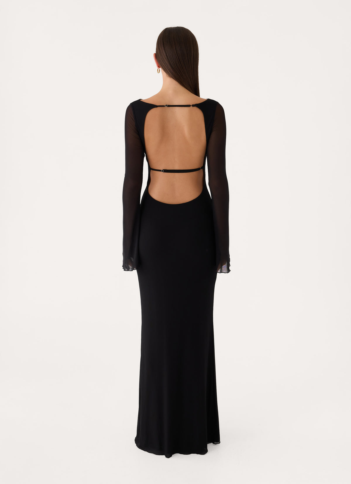 The After Party Backless Maxi Dress - Black