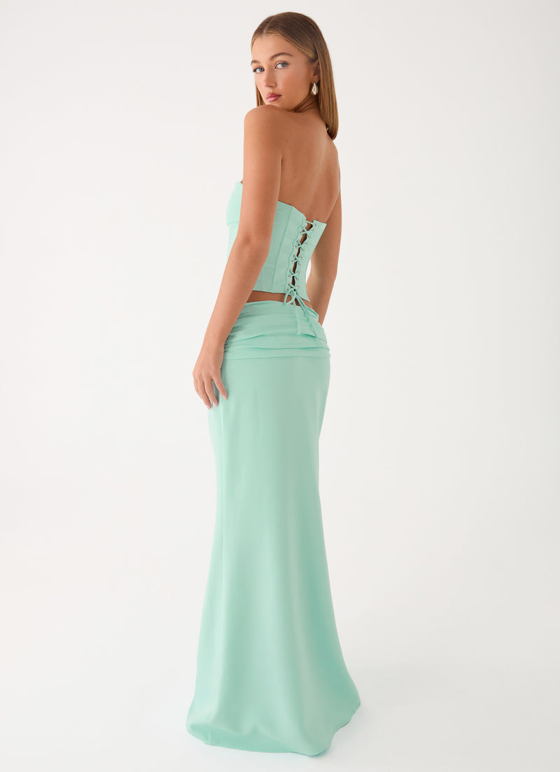 Tillie Maxi Skirt - Aqua