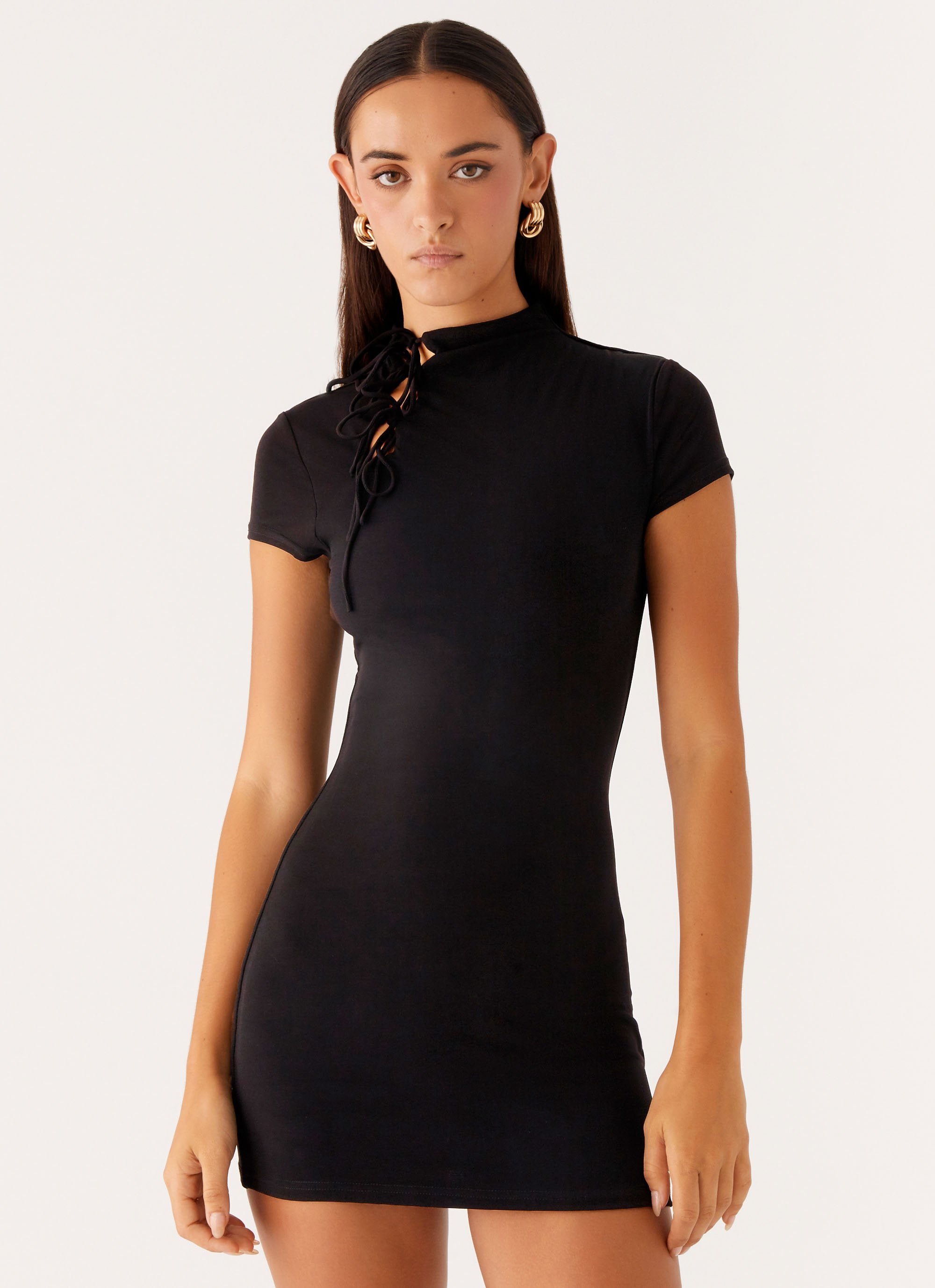 Time Capsule Cut Out Mini Dress - Black – Peppermayo