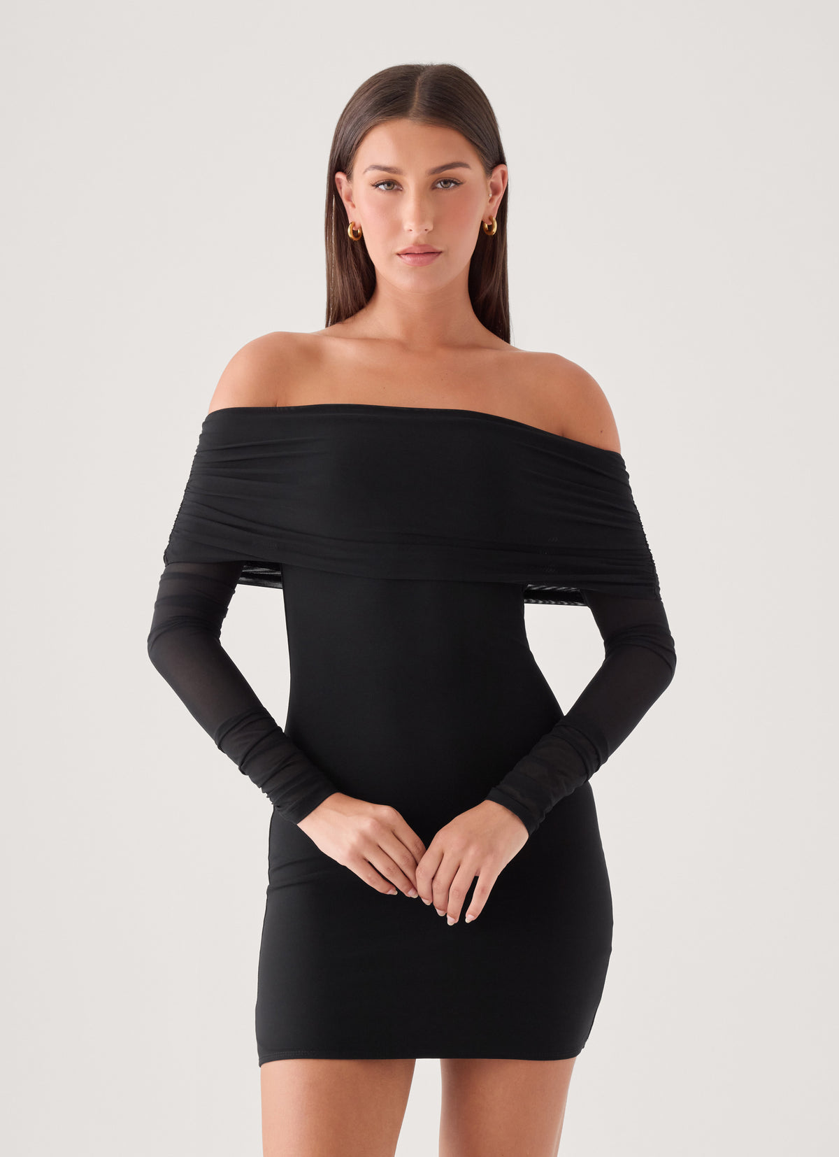 Turn Heads Mini Dress - Black
