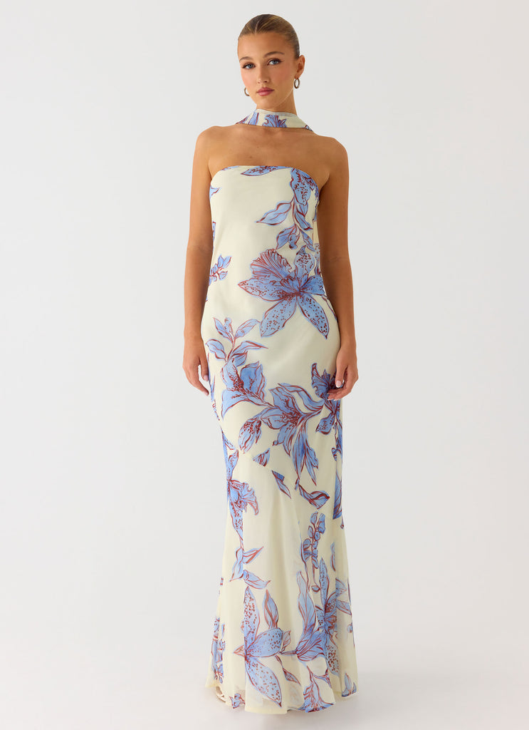 Under The Pagoda Maxi Dress - Violet Blossom