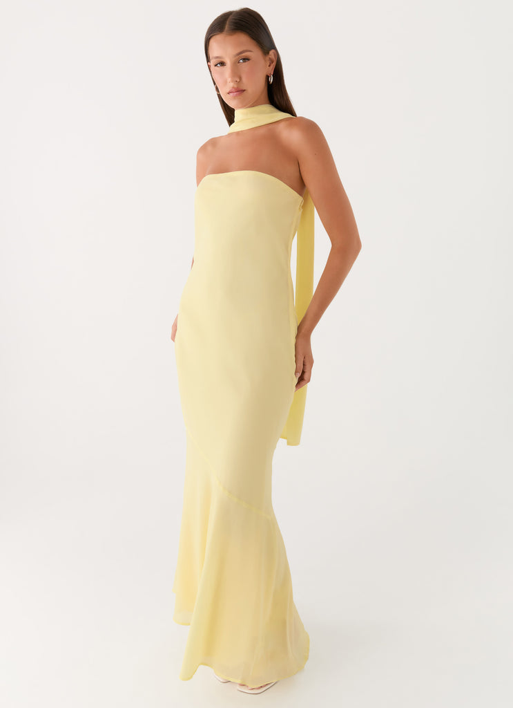 Under The Pagoda Maxi Dress - Yellow