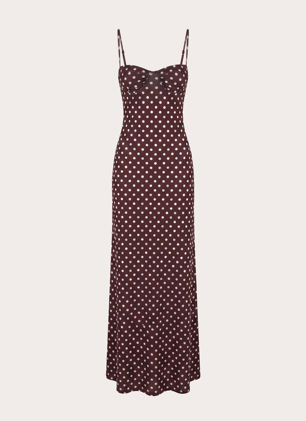 Vamonos Maxi Dress - Chocolate Blue Dot
