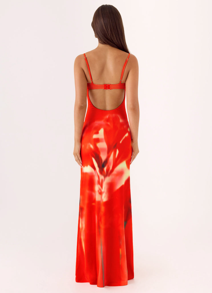 Vamonos Maxi Dress - Fire Petal