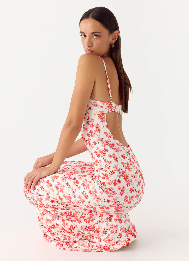 Vamonos Maxi Dress - Porcelain Rose