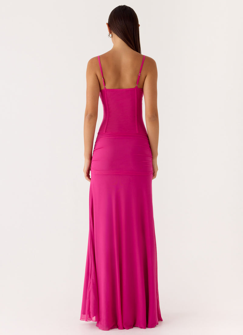 Viene Corset Maxi Dress - Fuchsia