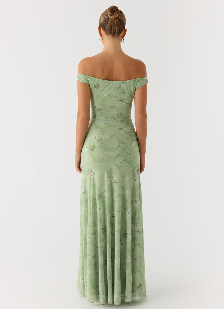 Wasting Time Maxi Dress - Blurred Lime