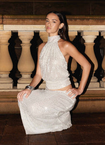 Willow Sequin Top - Silver