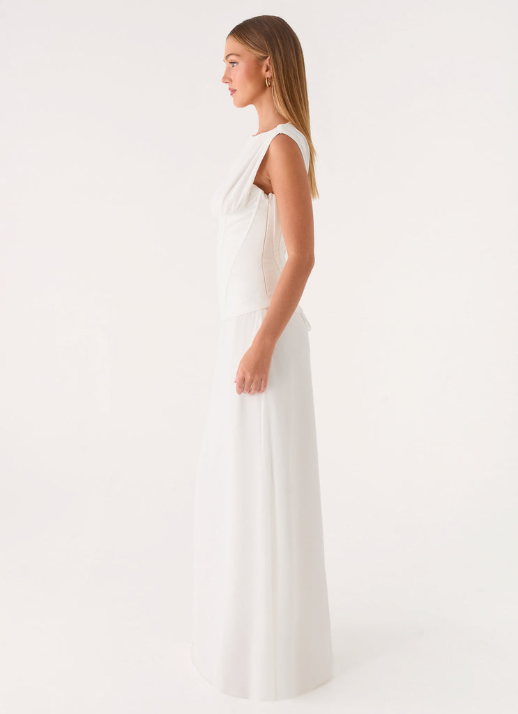 maxi off white dress Winello Corset Maxi Dress