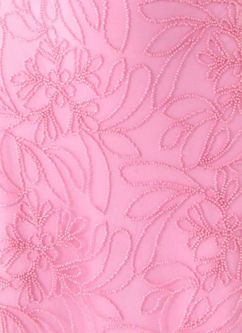 Wonyoung Beaded Maxi Dress - Pink