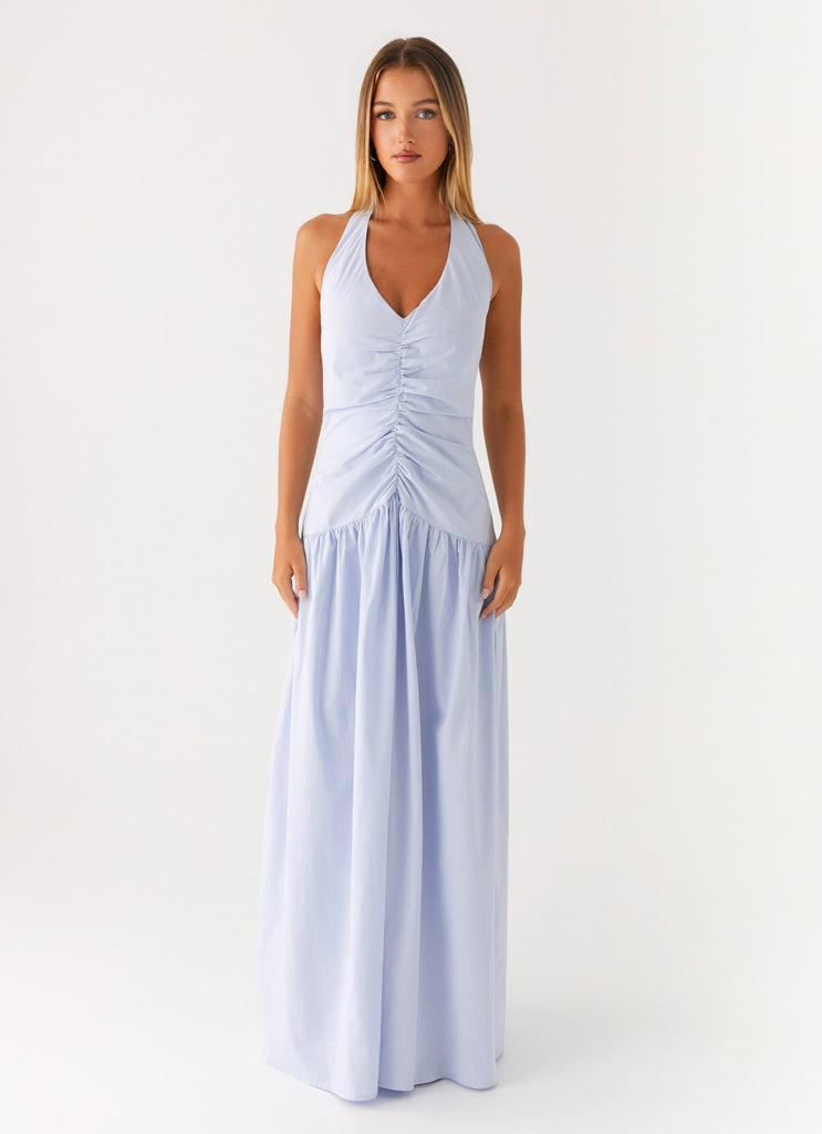 Worth The Wait Maxi Dress - Heather Blue