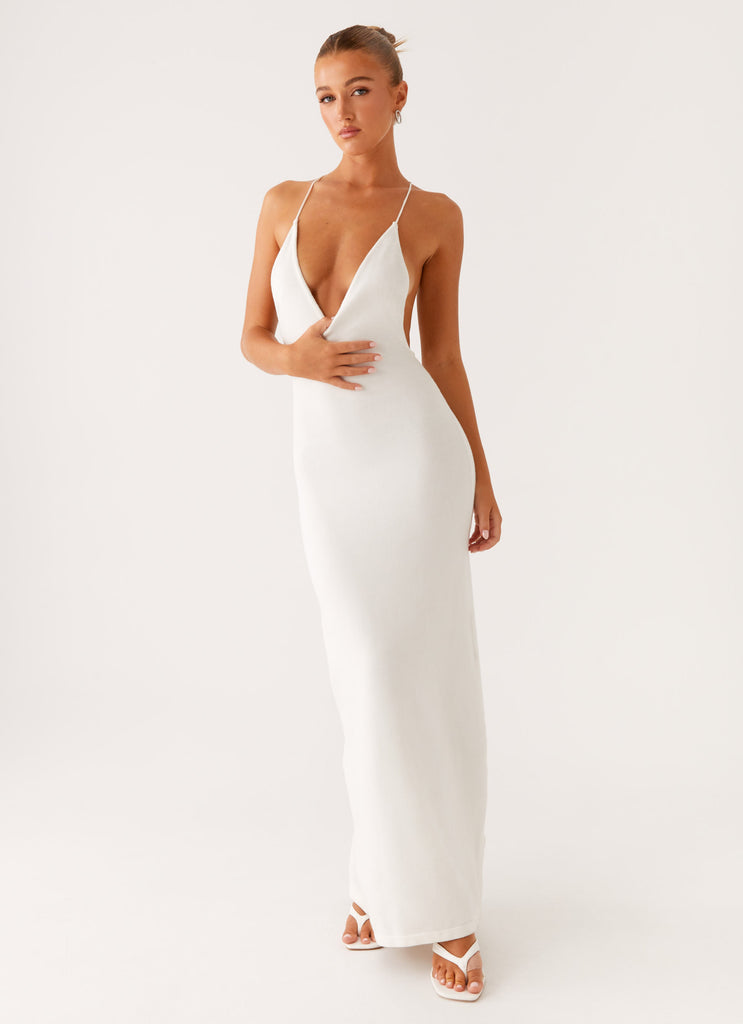 Yalina Knit Maxi Dress - Ivory Peppermayo Yalina Knit Maxi Dress - Ivory Peppermayo