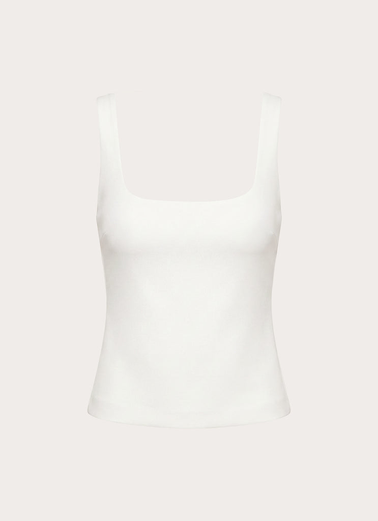 Yena Crepe Top - White