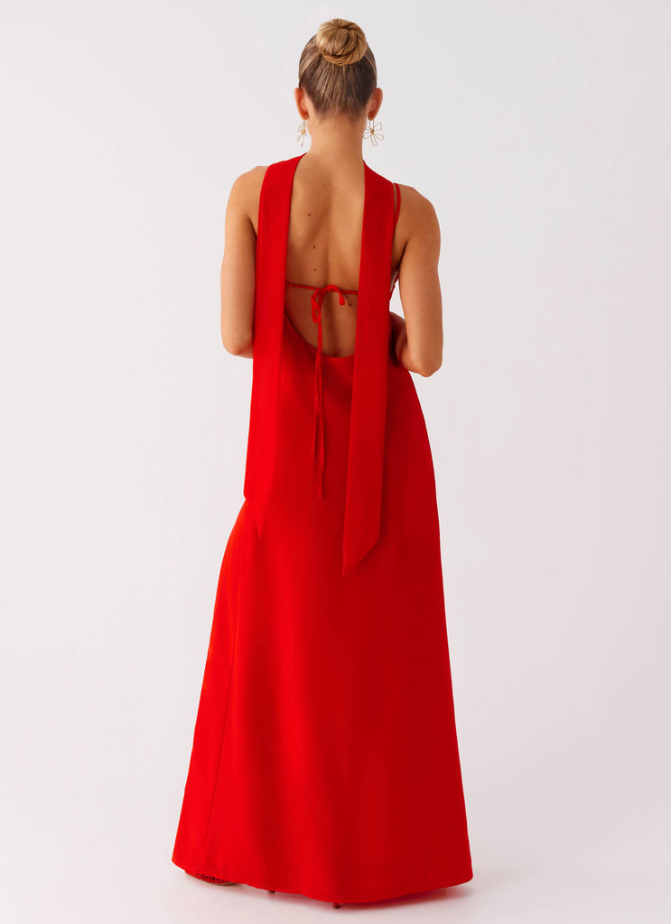 Yorke Scarf Maxi Dress - Raspberry Red Peppermayo Yorke Scarf Maxi Dress - Raspberry Red Peppermayo