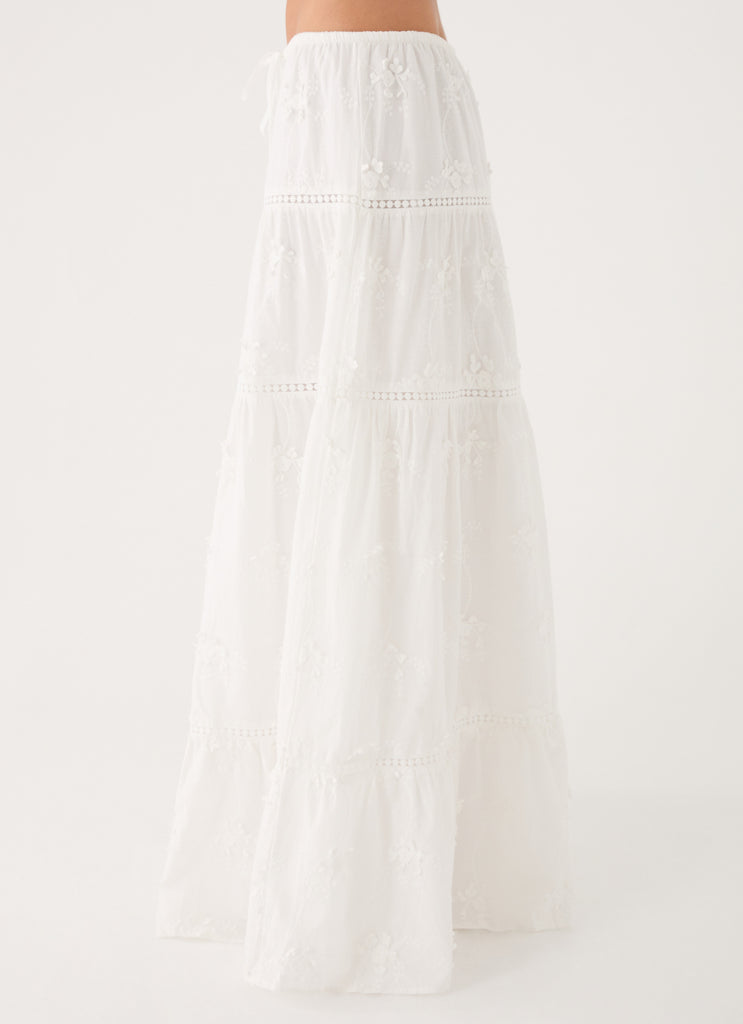 Yours To Keep Maxi Skirt - White