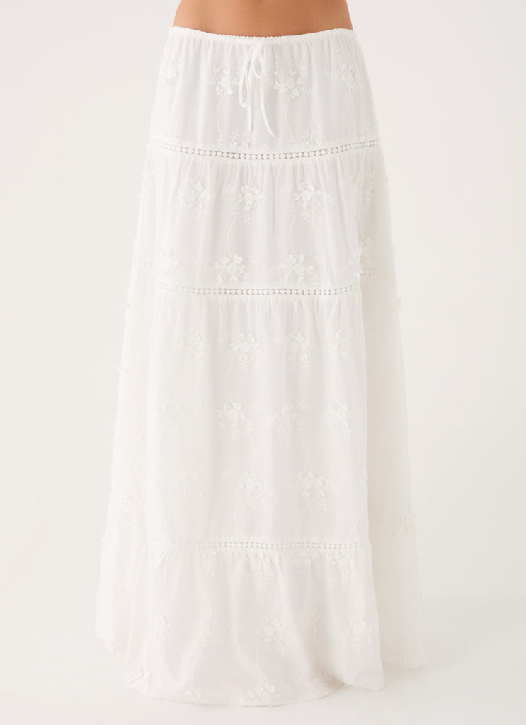 Yours To Keep Maxi Skirt - White