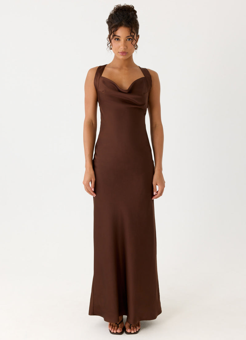 Zandie Maxi Dress - Chocolate Torte