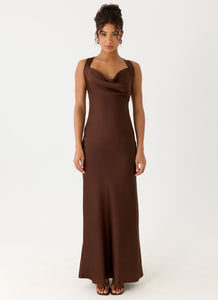 Zandie Maxi Dress - Chocolate Torte
