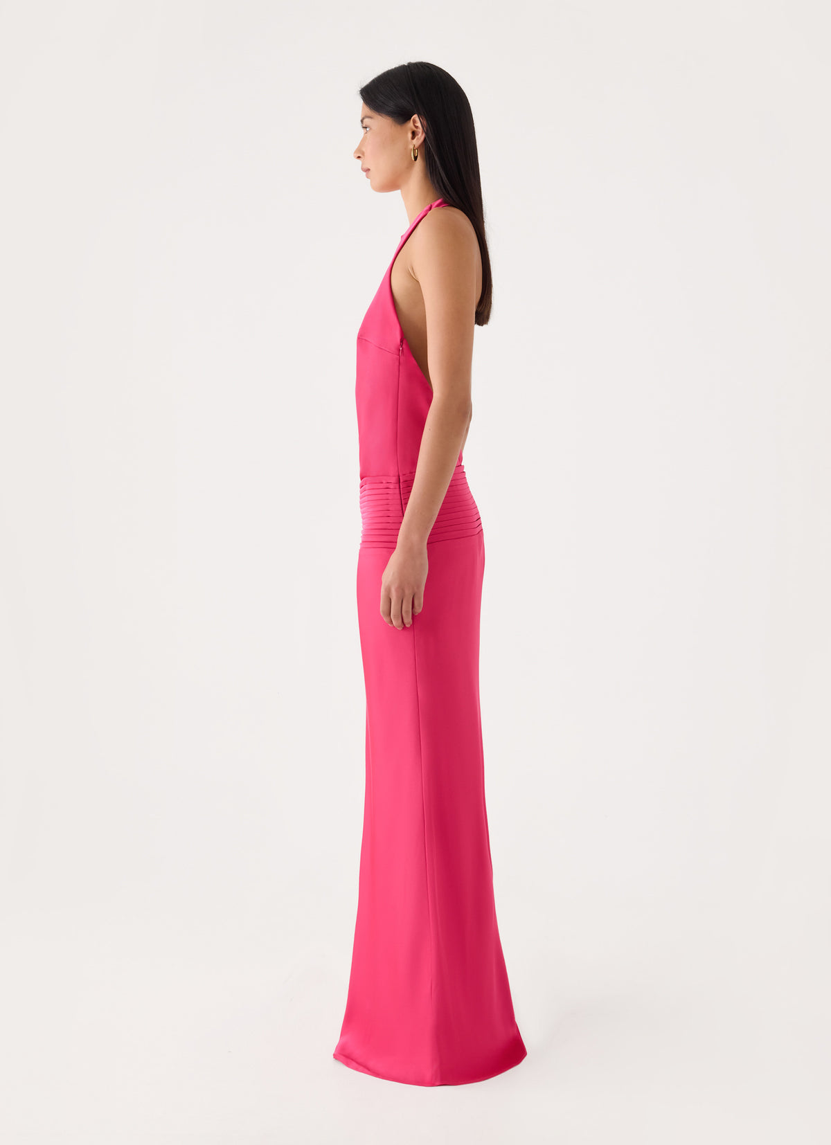 Zarita Halter Maxi Dress - Fuchsia
