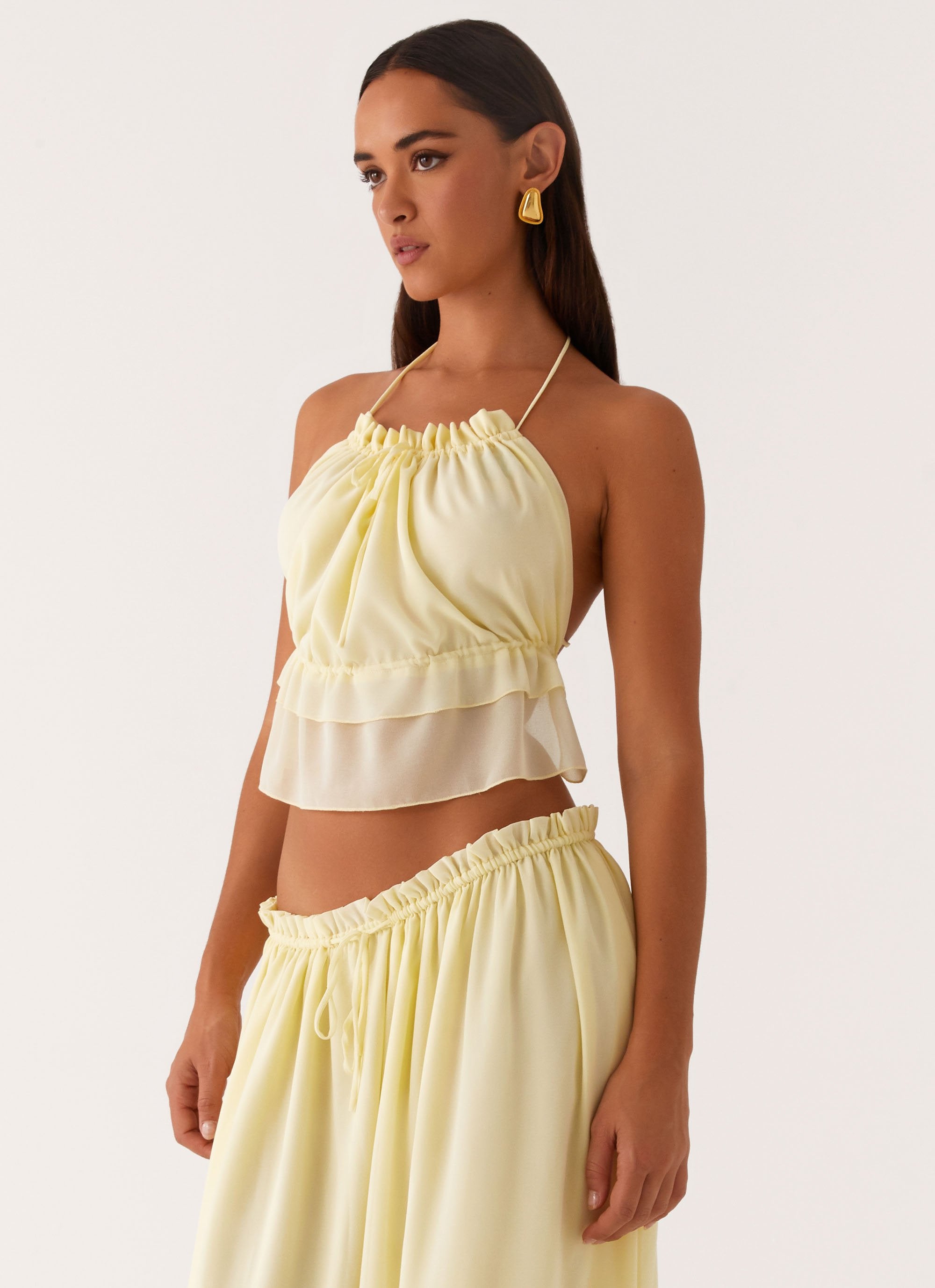 Yellow Ridding Top Zaya Backless Top - Yellow – Peppermayo