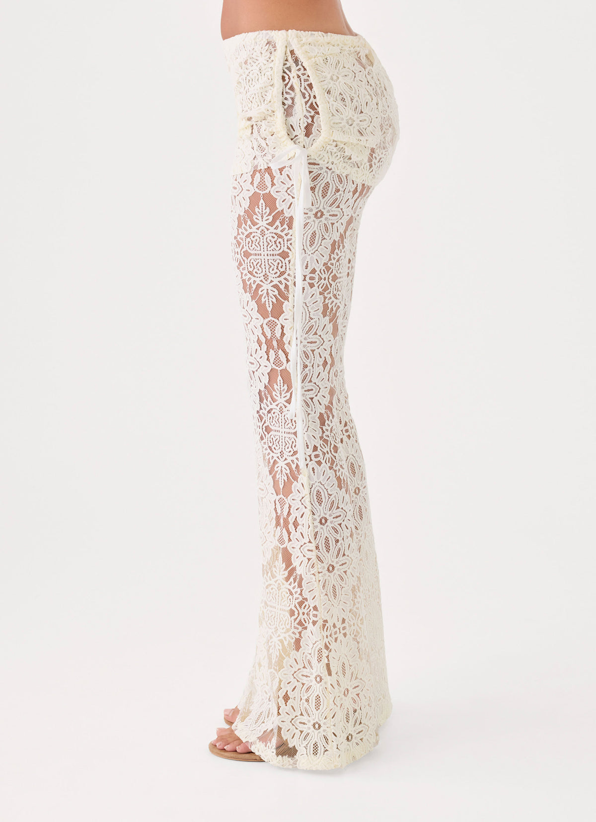Zayabell Lace Pants - White