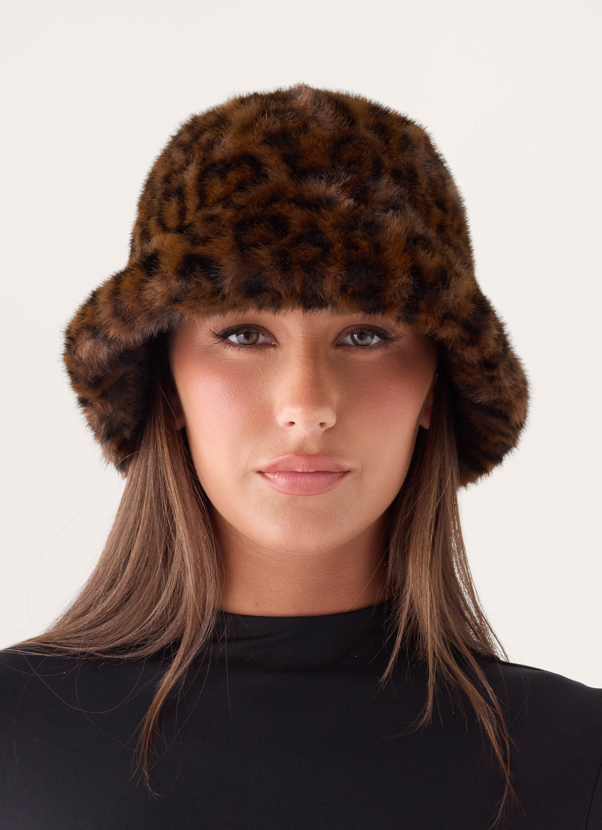 Zayana Faux Fur Hat - Chocolate