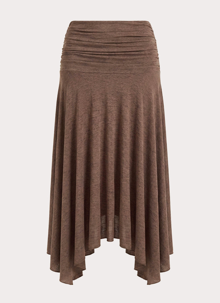 Zayde Midi Skirt - Taupe