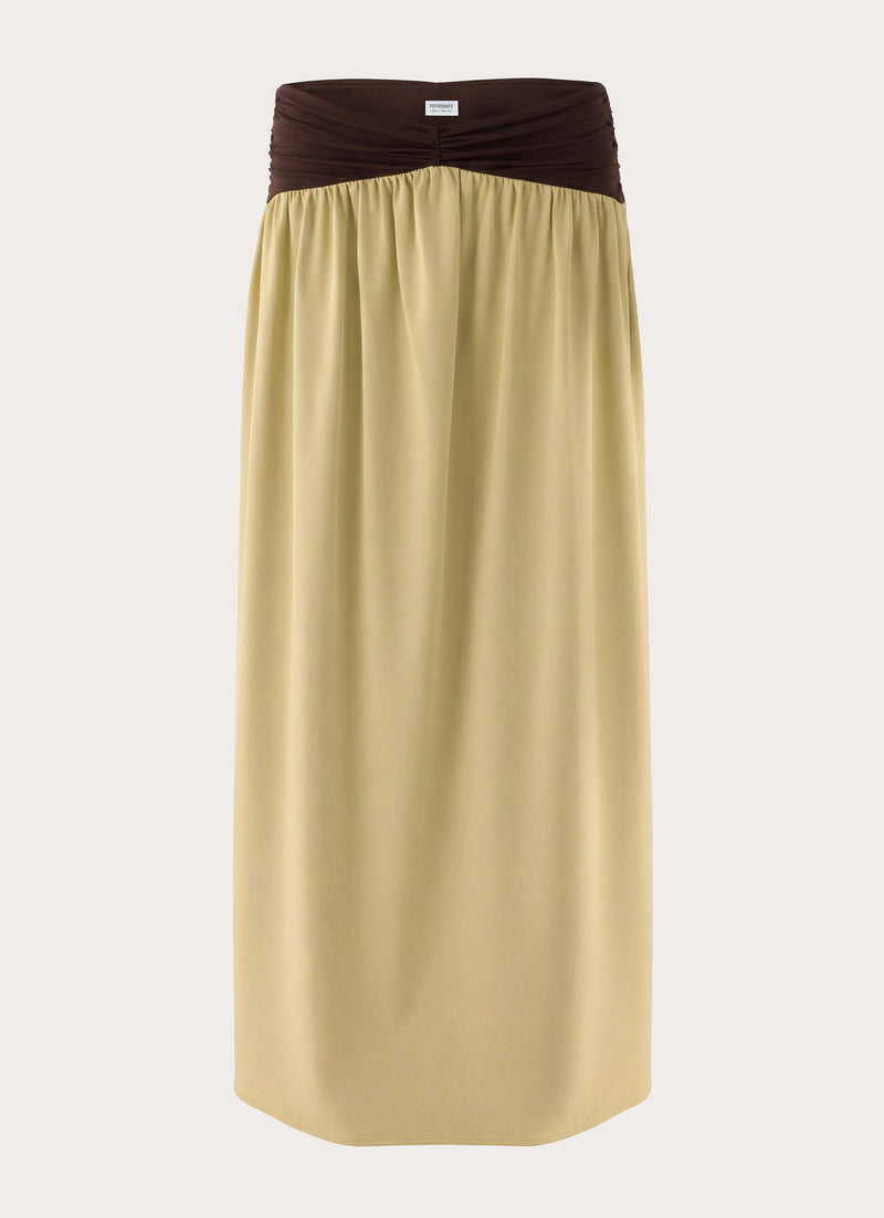Zeraphine Gathered Maxi Skirt - Olive