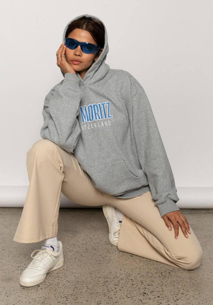 Frost Bite Oversized Hoodie - Grey Marle