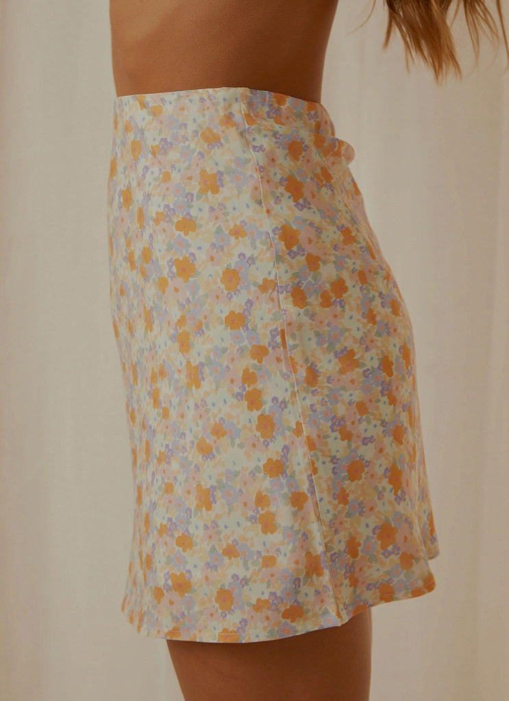 Pasadena Skirt - Peach Floral - Peppermayo