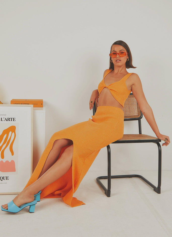 Soraya Midi Skirt - Orange