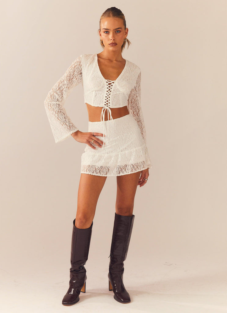 Free & Wild Lace Top - Ivory - Peppermayo