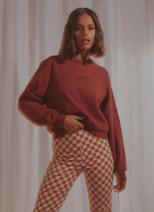 Vintage Raglan Sweater - Madder Brown - Peppermayo