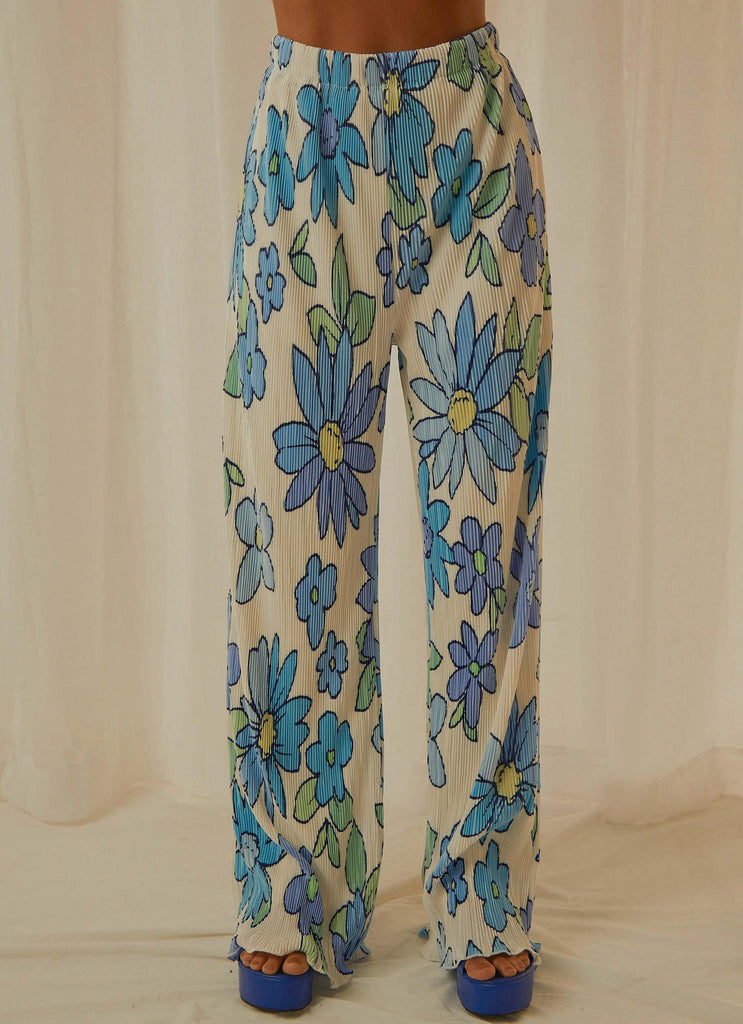 90s Muse Pants - Blue Blossom - Peppermayo