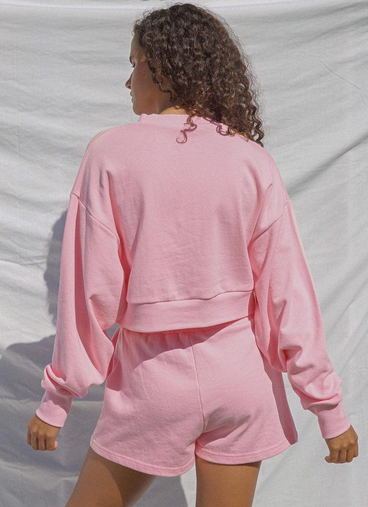 Arrival Cropped Jumper - Pink Soda - Peppermayo