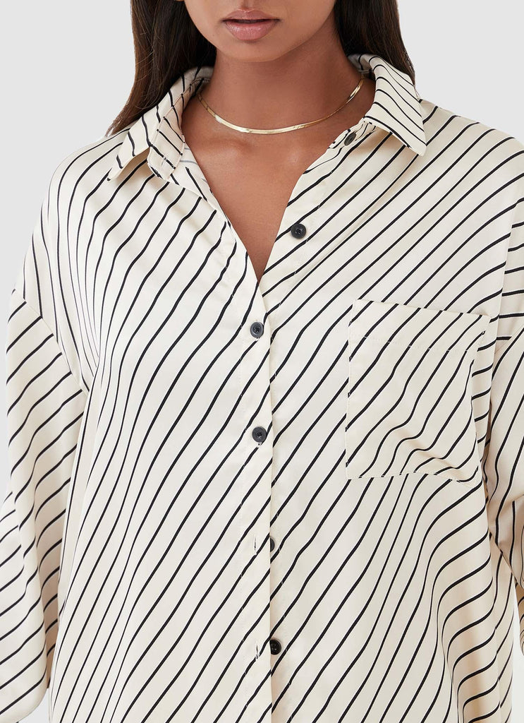 Norma Shirt - Diagonal Stripe - Peppermayo