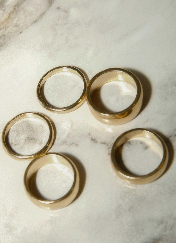 French Girl Ring Set - Gold