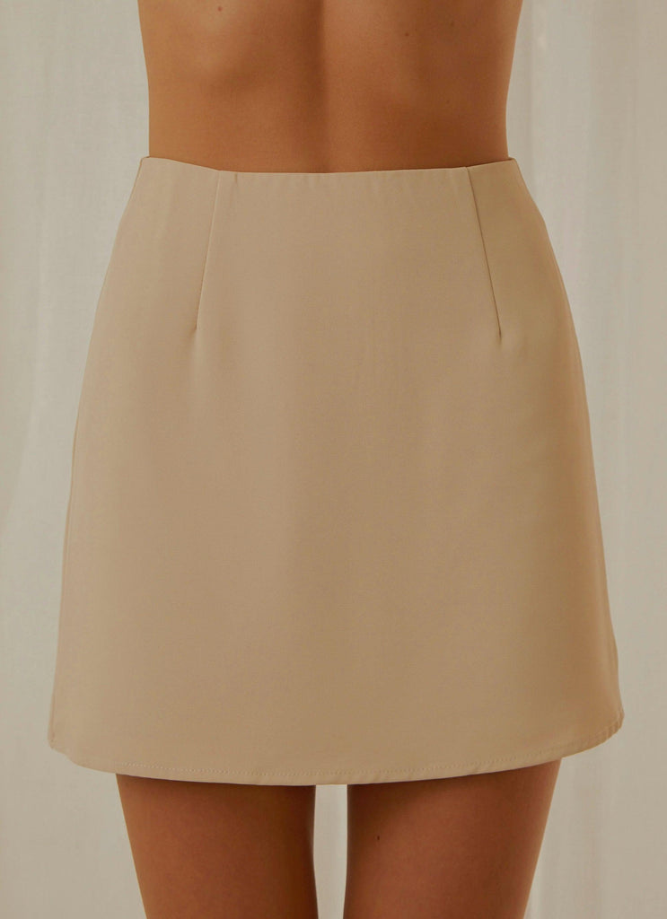 Vintage Town Mini Skirt - Cream - Peppermayo