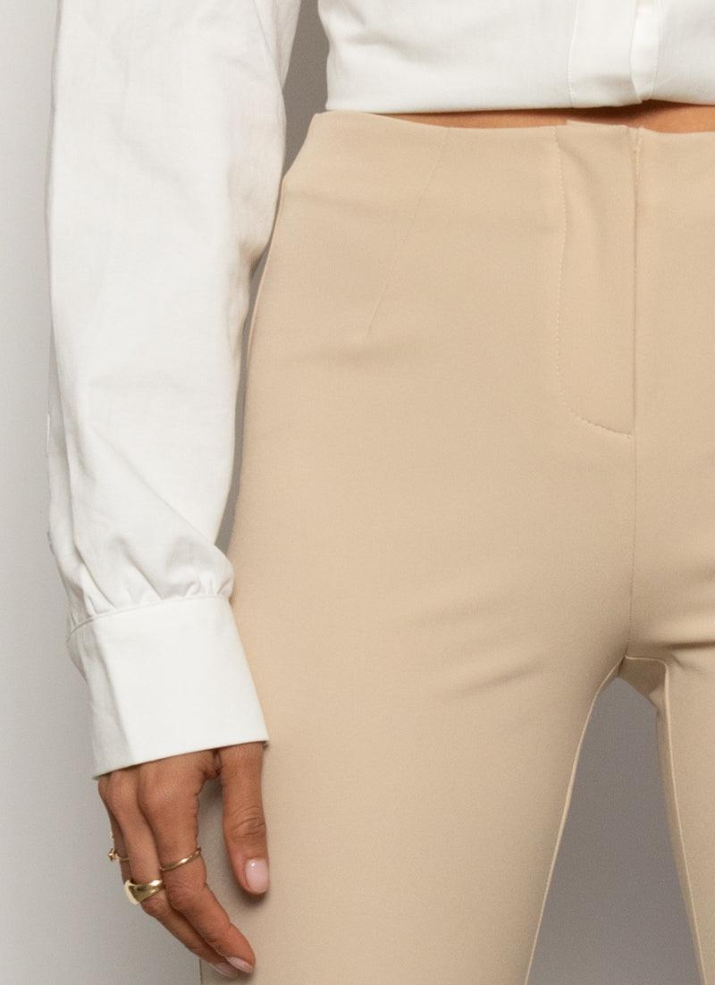 Zara Cargo Pants Trousers Wide Beige Size XS Bloggers Favorite