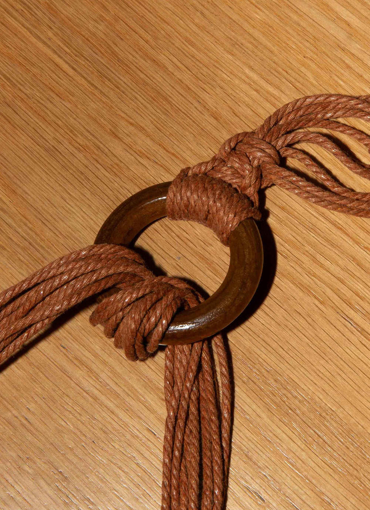 Dakota Western Tie Belt - Chestnut - Peppermayo