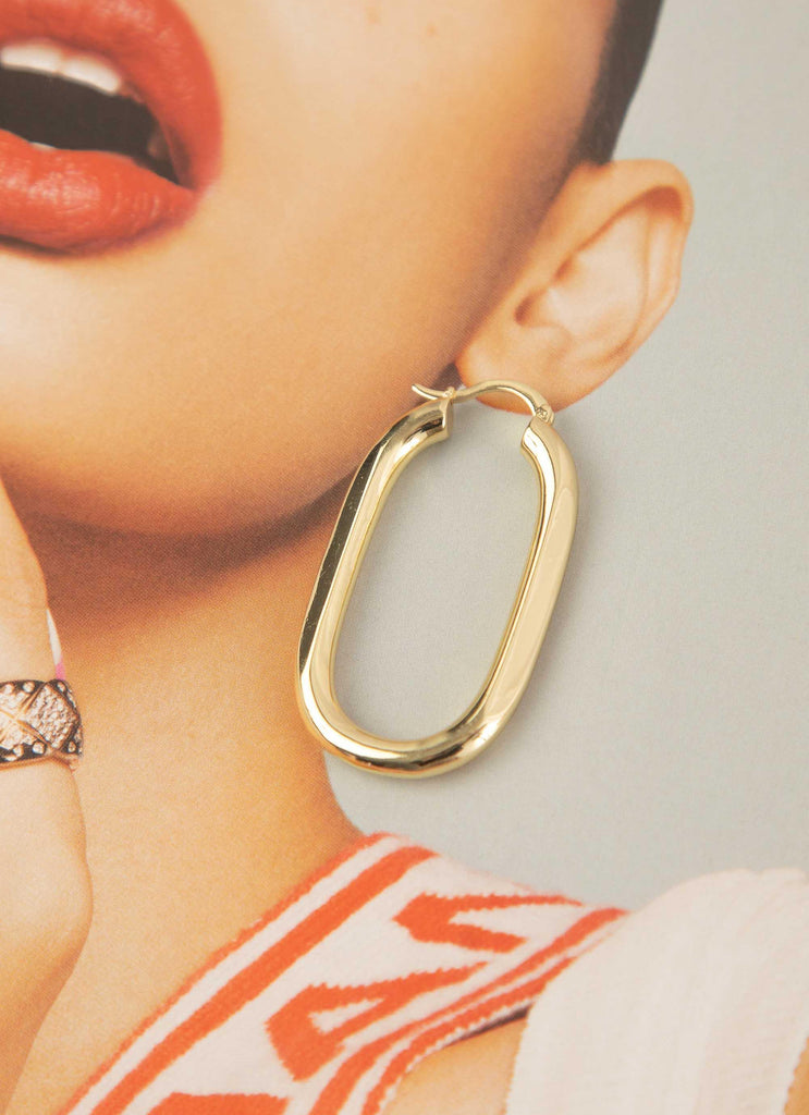 Style Code Earrings - Gold - Peppermayo