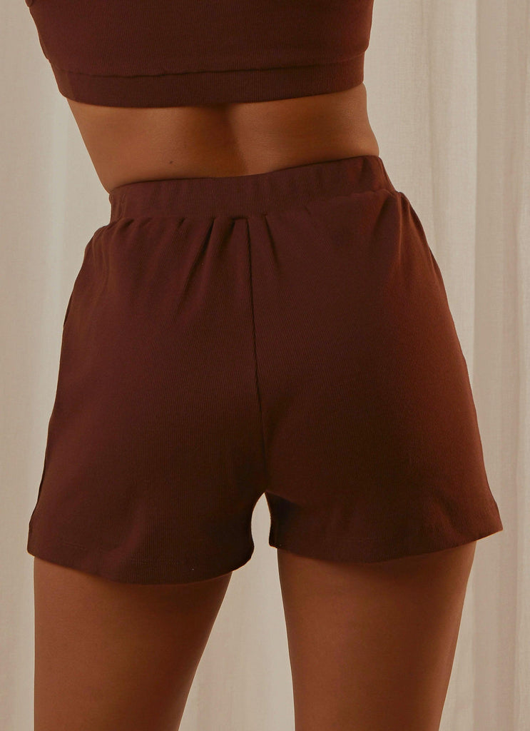 PM Basic Organic Cotton Shorts - Choc Brown - Peppermayo