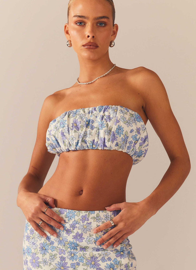 Countryside Picnic Bandeau Top - Daisy Chain - Peppermayo