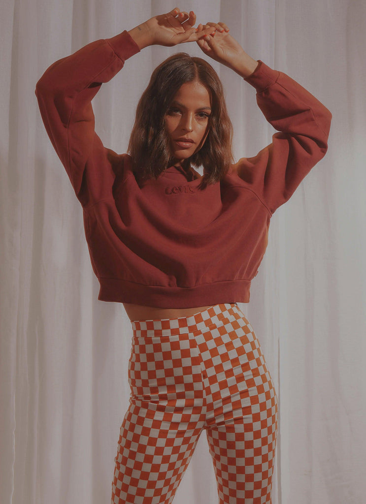 Vintage Raglan Sweater - Madder Brown - Peppermayo