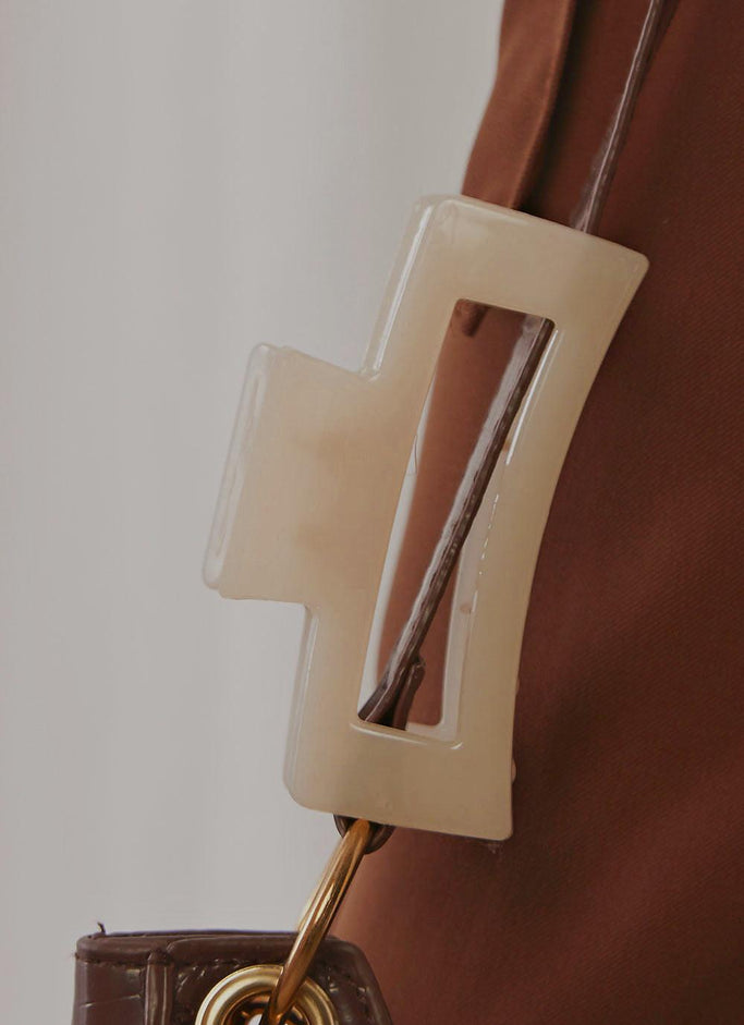Hollywood Style Hair Clip - Cream