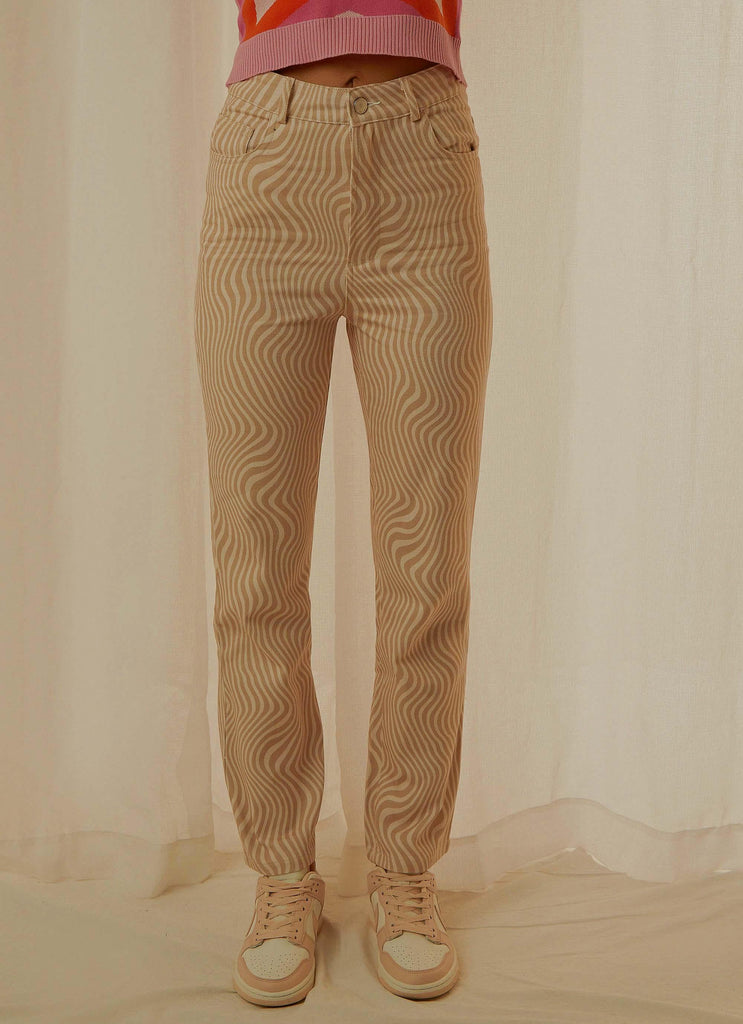 Electric Avenue Pants - Neutral Wave - Peppermayo
