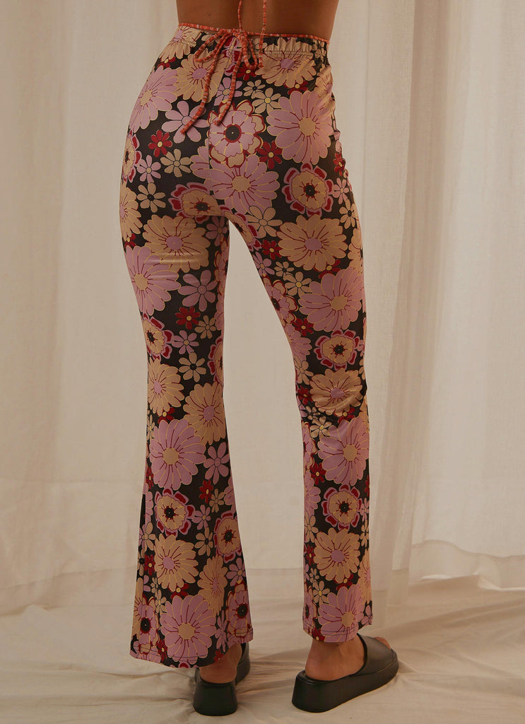 Disco Lovers Pants - Floral Print - Peppermayo