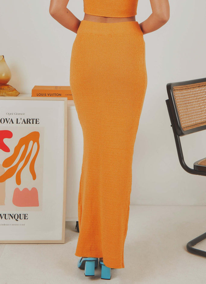 Soraya Midi Skirt - Orange